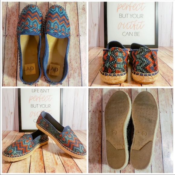 DV by Dolce Vita Shoes - DV by Dolce Vita  Woven Navy Aztec Espadrilles 6